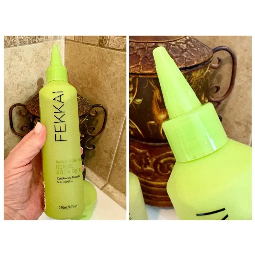 FEKKAI -NWT 3-Piece Apple Cider Detox Hair Care Products/Shampoo,  Rinse & Scrub